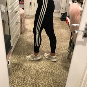 Addidas black velvet leggings